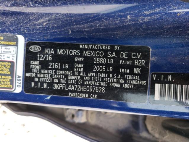 3KPFL4A72HE097628 KIA FORTE LX
