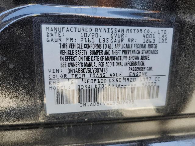 3N1AB8CV6LY307478 Nissan SENTRA SV