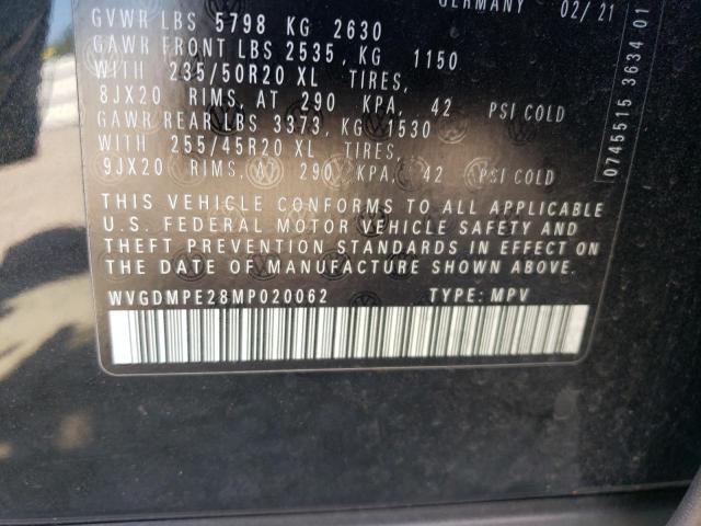2021 VOLKSWAGEN ID.4 FIRST WVGDMPE28MP020062