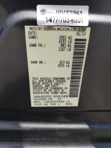 1N4AZ0CP3FC304388 Nissan LEAF S