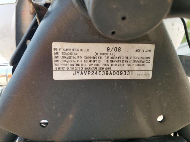 2009 YAMAHA XVS1300 A JYAVP24E39A009331