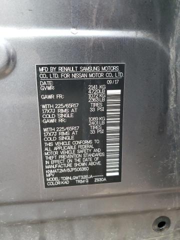 KNMAT2MV8JP506360 Nissan ROGUE S