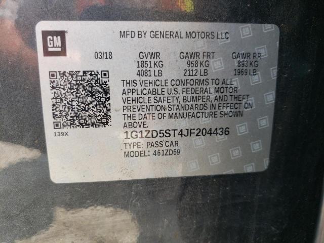1G1ZD5ST4JF204436 Chevrolet MALIBU LT