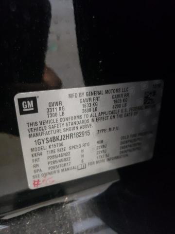 2017 CADILLAC ESCALADE L - 1GYS4BKJ2HR182915