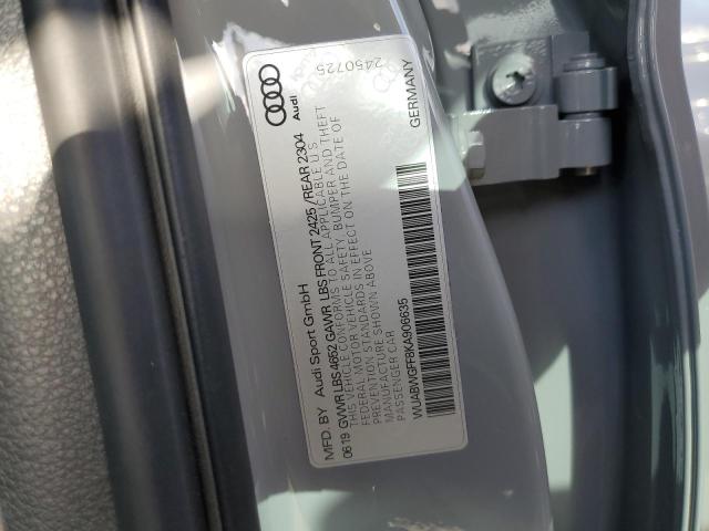 2019 AUDI RS3 WUABWGFF8KA906635
