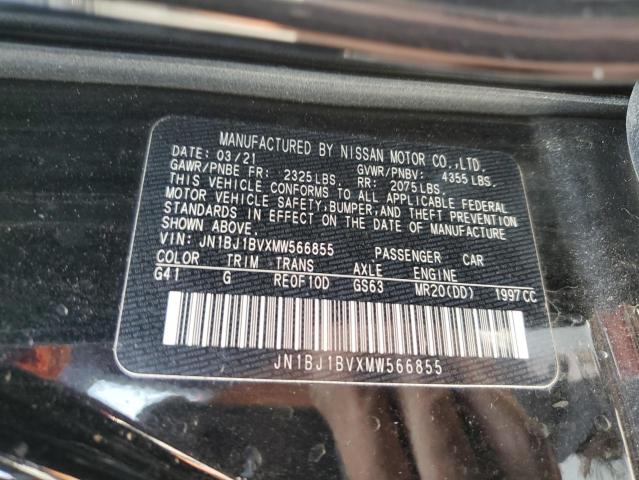 JN1BJ1BVXMW566855 Nissan Rogue Sport Sv
