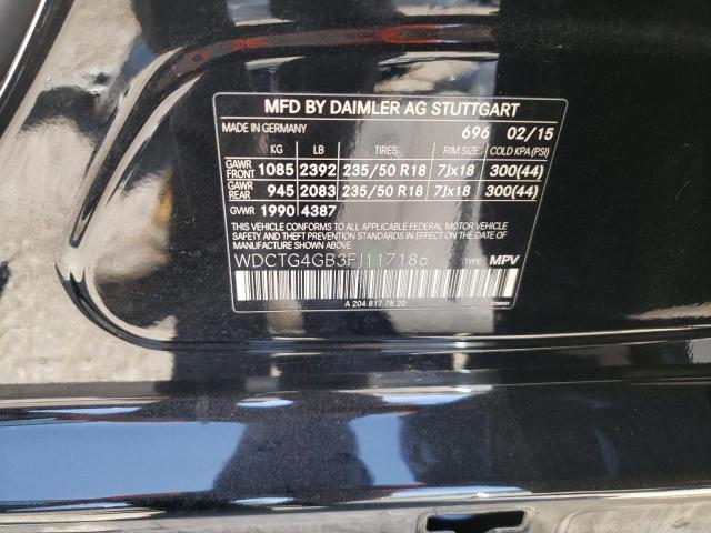 WDCTG4GB3FJ117186 Mercedes-Benz Gla 250 4matic