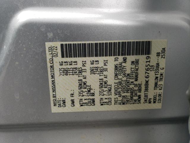 2022 NISSAN ROGUE SV - 5N1BT3BB8NC676519