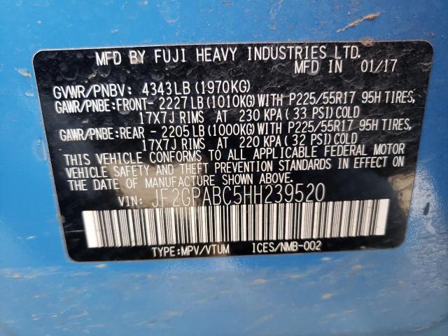 JF2GPABC5HH239520 Subaru Crosstrek Premium
