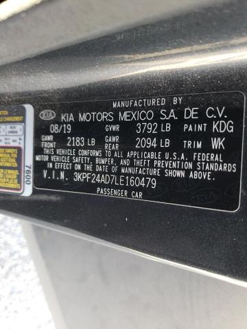 3KPF24AD7LE160479 KIA FORTE FE