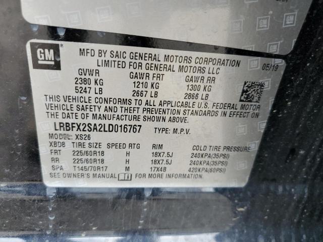 2020 BUICK ENVISION LRBFX2SA2LD016767