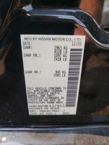 1N4BL4DV7MN337955 | 2021 NISSAN ALTIMA SV