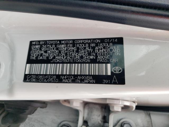 JTDKDTB31E1060926 Toyota PRIUS C