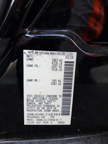 1N4BL4CV0KC218364 Nissan ALTIMA SR