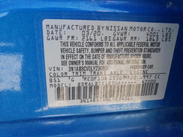 3N1AB8CV0LY234866 Nissan SENTRA SV