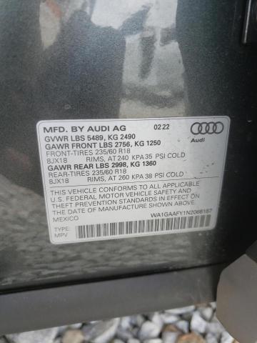 WA1GAAFY1N2066187 Audi Q5 PREMIUM 10