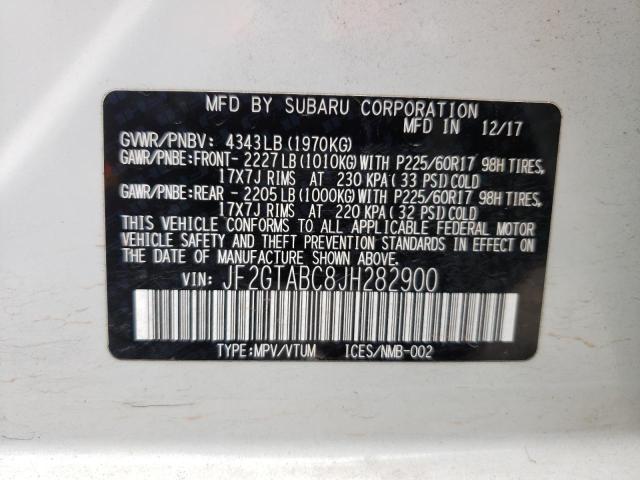 JF2GTABC8JH282900 Subaru Crosstrek Premium