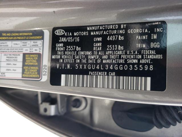 5XXGU4L34GG035598 KIA OPTIMA EX
