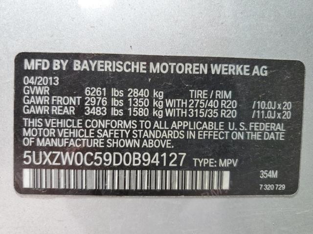 VIN 5UXZW0C59D0B94127 2013 BMW X5, Xdrive35D no.14