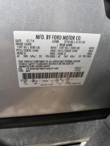 1FM5K8F86FGA27145 Ford Explorer Limited