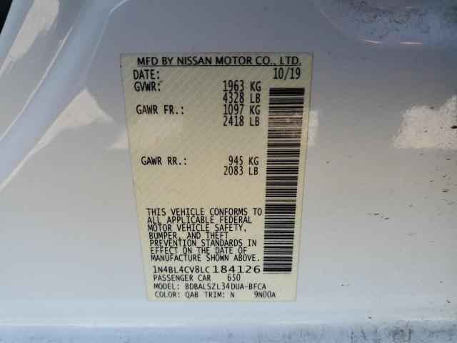 1N4BL4CV8LC184126 Nissan ALTIMA SR
