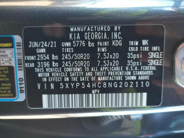 5XYP54HC8NG202110 KIA Telluride Sx