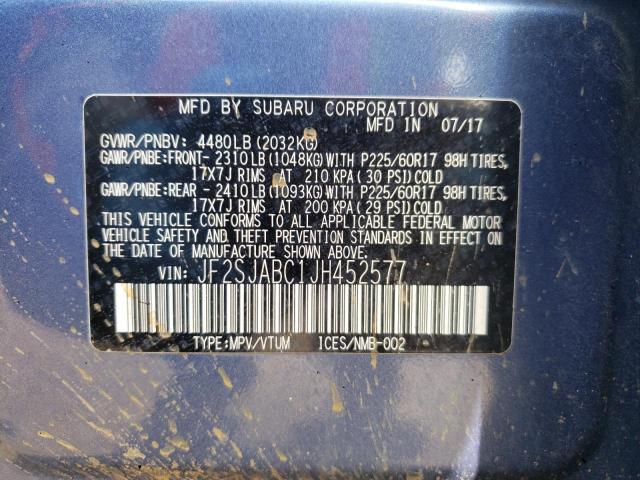 JF2SJABC1JH452577 Subaru Forester 2.5i
