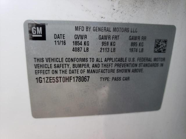 2017 CHEVROLET MALIBU LT - 1G1ZE5ST0HF178067