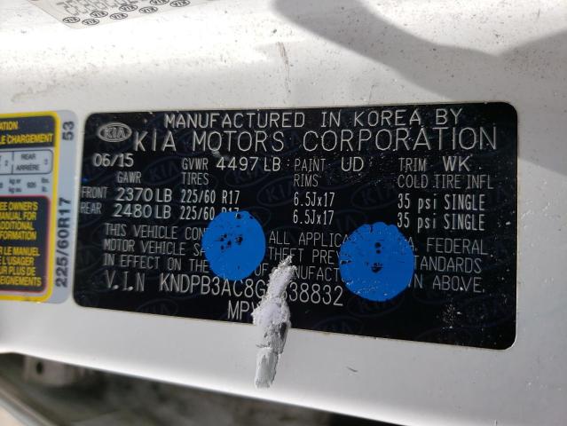 KNDPB3AC8G7838832 KIA Sportage Lx
