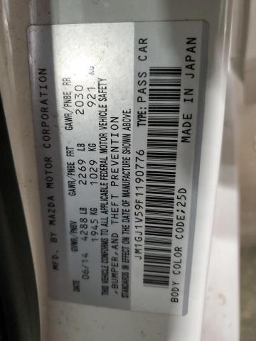 JM1GJ1V59F1190776 Mazda 6 TOURING