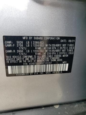 2022 SUBARU OUTBACK WI 4S4BTGUD6N3145387