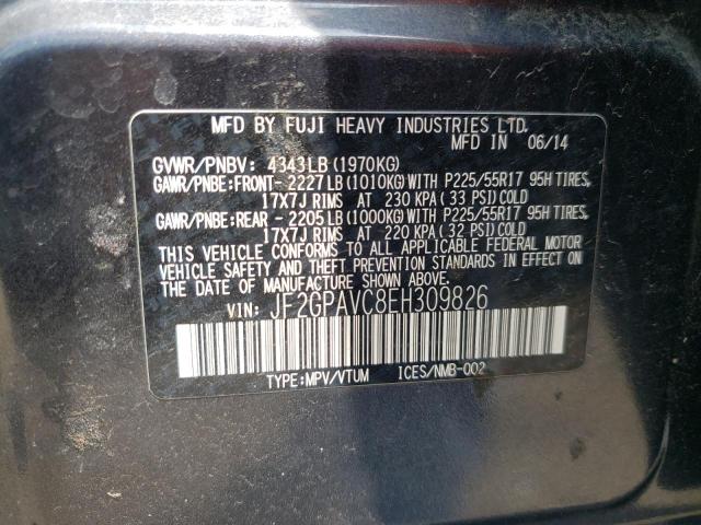 JF2GPAVC8EH309826 Subaru Xv Crosstrek 2.0 Premium