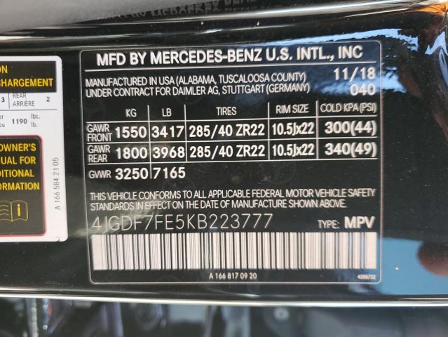 2019 MERCEDES-BENZ GLS 63 AMG - 4JGDF7FE5KB223777