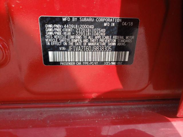 JF1VA2T60J9838305 Subaru Wrx Sti Limited
