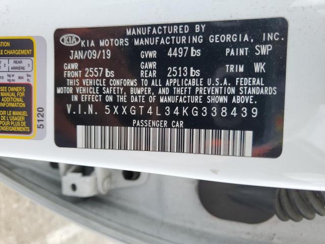 5XXGT4L34KG338439 KIA Optima Lx