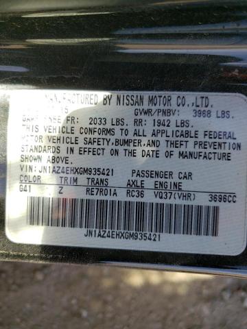 JN1AZ4EHXGM935421 Nissan 370Z BASE