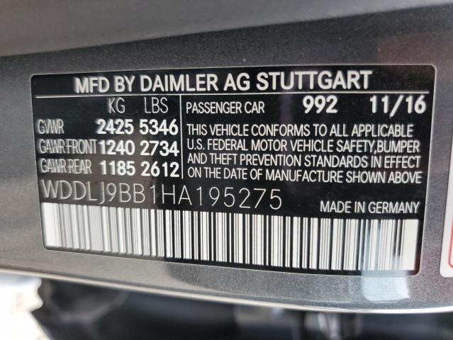 WDDLJ9BB1HA195275 Mercedes-Benz Cls 550 4matic