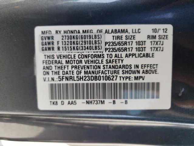 VIN 5FNRL5H23DB010627 2013 HONDA ODYSSEY no.12