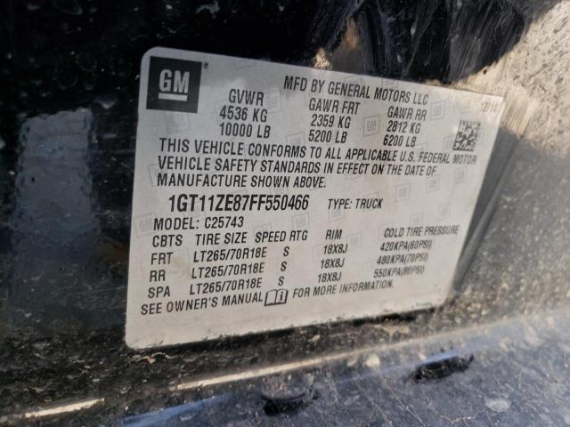 2015 GMC SIERRA C25 1GT11ZE87FF550466