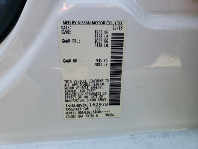 1N4BL4BV3KC162938 Nissan ALTIMA S
