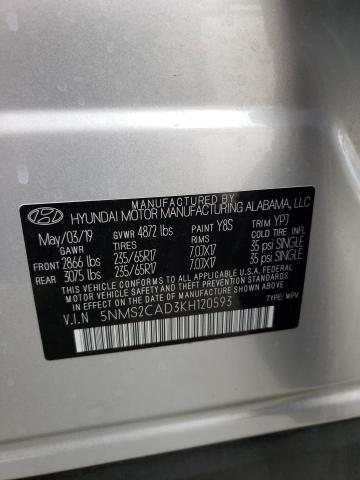 2019 HYUNDAI SANTA FE S - 5NMS2CAD3KH120593