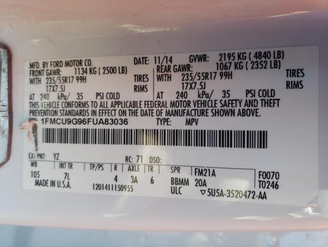 1FMCU9G96FUA83036 Ford ESCAPE SE