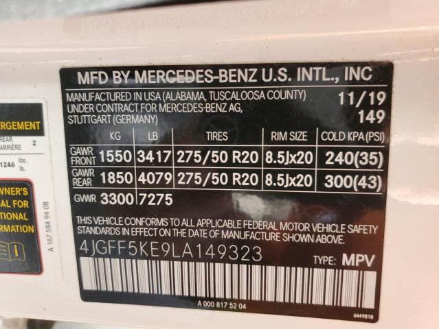 4JGFF5KE9LA149323 Mercedes-Benz Gls 450 4matic