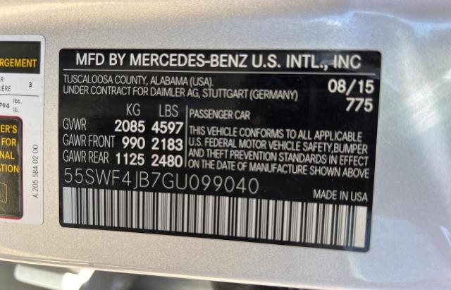 55SWF4JB7GU099040 Mercedes-Benz C 300