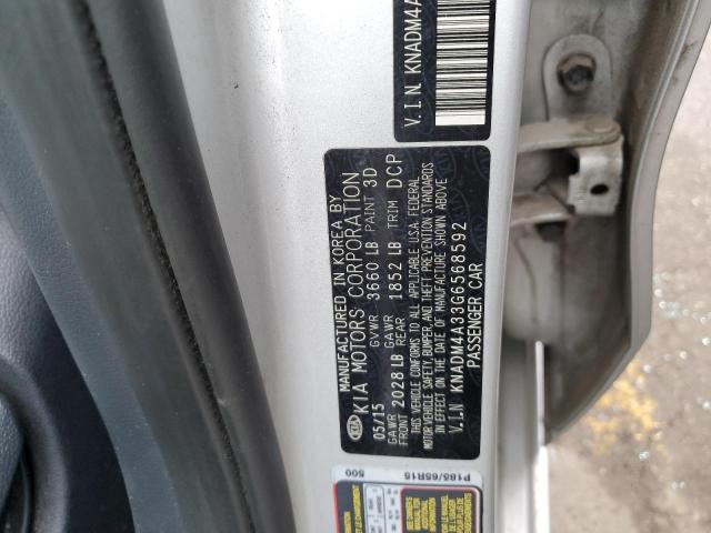KNADM4A33G6568592 KIA RIO LX