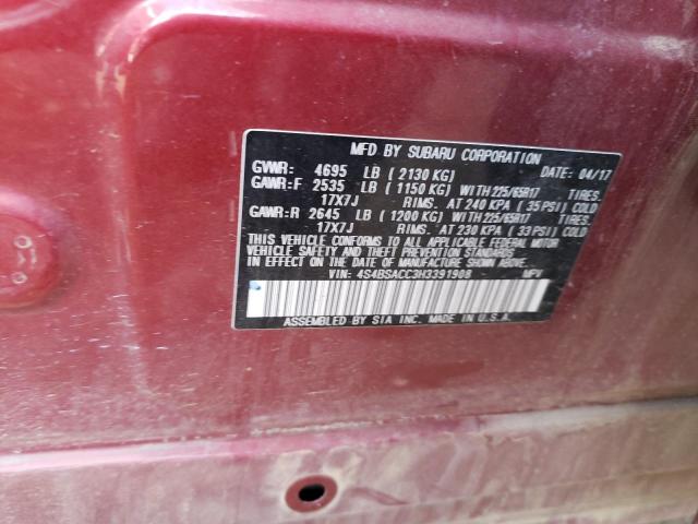 4S4BSACC3H3391908 Subaru Outback 2.5i Premium