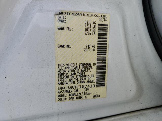 1N4AL3AP7FC187419 Nissan ALTIMA 2.5