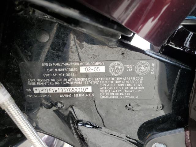 2005 HARLEY-DAVIDSON FLHTI 1HD1FVW185Y650010