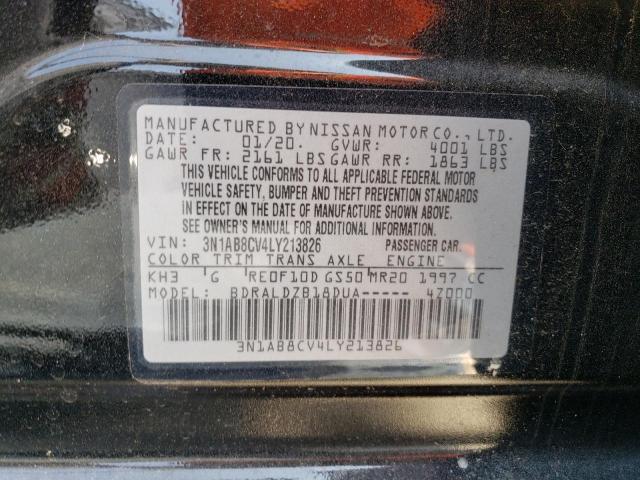 3N1AB8CV4LY213826 Nissan SENTRA SV