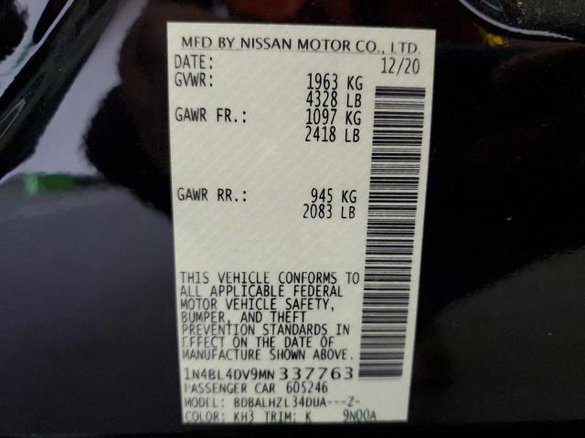 1N4BL4DV9MN337763 Nissan ALTIMA SV